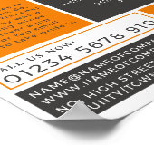 Klassischer Bagger, Bauwerbewerbung Poster (Ecke)