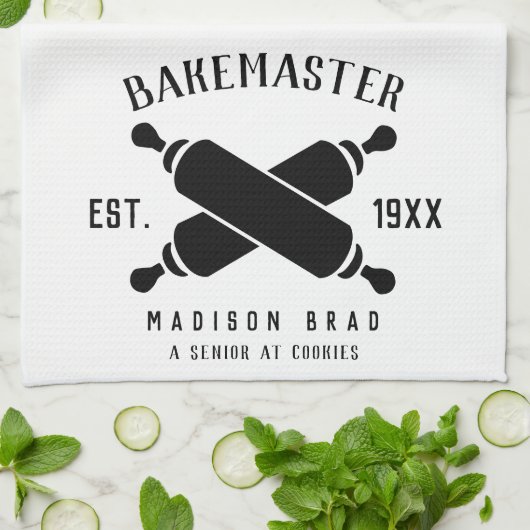 Klassischer Bake Master Muttertag individuell schw Geschirrtuch (Gefaltet)