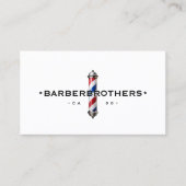 Klassischer Barber Pole Red White Blue Visitenkarte (Vorderseite)