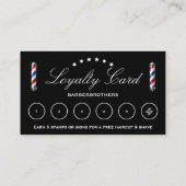 Klassischer Barberer Pole Black Barbershop Ernennu Visitenkarte (Rückseite)