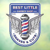 Klassischer Barbershop-Klassiker anpassen Fensteraufkleber (Blatt 3)