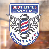 Klassischer Barbershop-Klassiker anpassen Fensteraufkleber (Blatt 2)