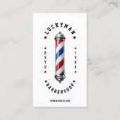 Klassischer Barbershop Red White Blue Barber Pole Visitenkarte (Vorderseite)