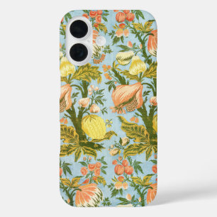 Klassischer Barock-Blumen-Frucht-Damaskus-Stoff iPhone 16 Hülle