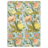Klassischer Barock-Blumen-Frucht-Damaskus-Stoff Klemmbrett (Rückseite)