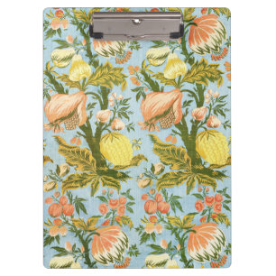 Klassischer Barock-Blumen-Frucht-Damaskus-Stoff Klemmbrett