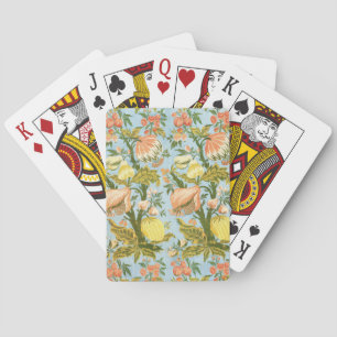 Klassischer Barock-Blumen-Frucht-Damaskus-Stoff Spielkarten