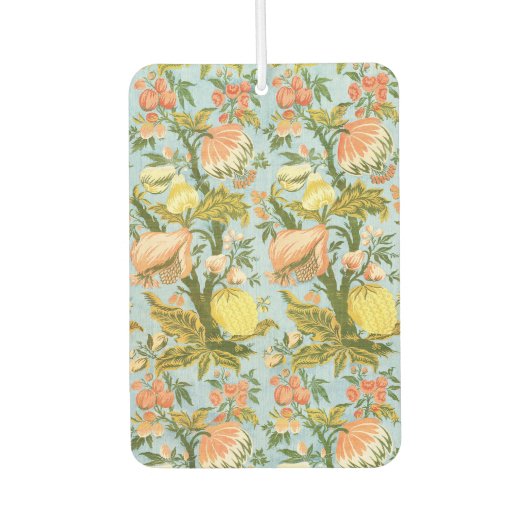Klassischer Barock Blumen Frucht Damast Stoff Autolufterfrischer (Vorderseite)
