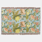 Klassischer Barock Blumen Frucht Damast Stoff Decke (Vorderseite)