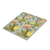 Klassischer Barock Blumen Frucht Damast Stoff Fliese (Seite)