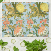 Klassischer Barock Blumen Frucht Damast Stoff Geschirrtuch (Gefaltet)