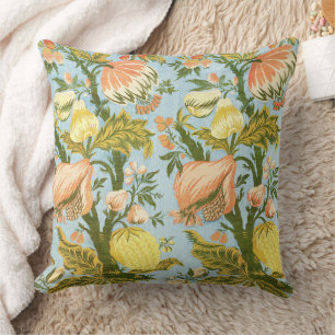 Klassischer Barock Blumen Frucht Damast Stoff Kissen