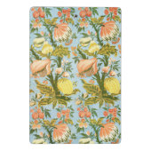 Klassischer Barock Blumen Frucht Damast Stoff Mini Klemmbrett (Rückseite)