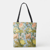 Klassischer Barock Blumen Frucht Damast Stoff Tasche (Rückseite)