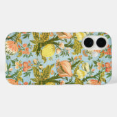 Klassischer barocker Blumen-Frucht-Damaskus-Stoff Case-Mate iPhone Hülle (Rückseite (Horizontal))