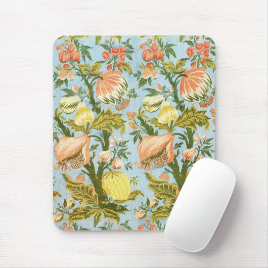 Klassischer barocker Blumen-Frucht-Damaskus-Stoff Mousepad (Mit Mouse)