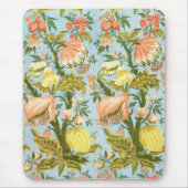 Klassischer barocker Blumen-Frucht-Damaskus-Stoff Mousepad (Vorne)
