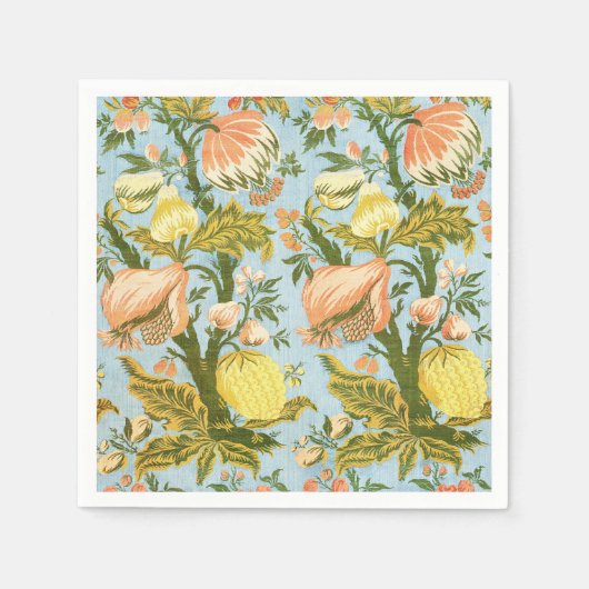 Klassischer barocker Blumen-Frucht-Damaskus-Stoff Serviette (Vorderseite)
