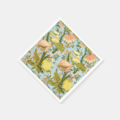 Klassischer barocker Blumen-Frucht-Damaskus-Stoff Serviette (Ecke)