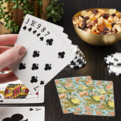 Klassischer barocker Blumen-Frucht-Damaskus-Stoff Spielkarten (In Situ)
