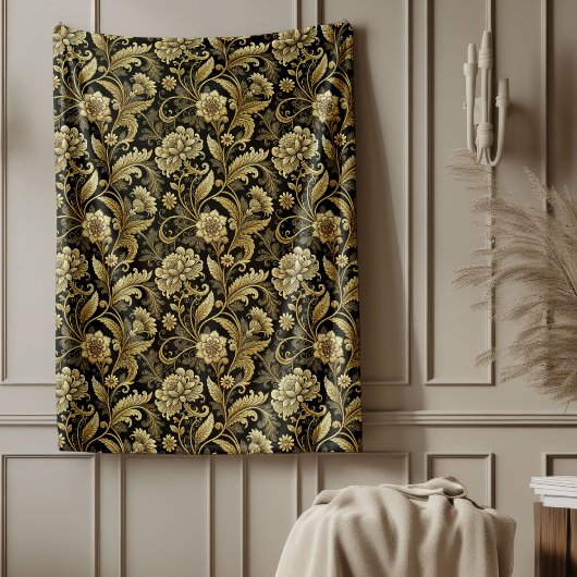 Klassischer Barockstil, Goldmatte Fleecedecke
