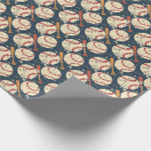 Klassischer Baseball mit Distressed-Effekt Geschenkpapier (Ecke)