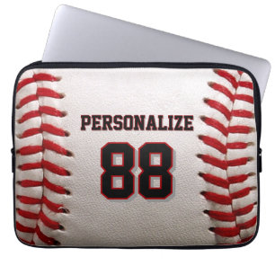 Klassischer Baseballstich mit individuellem Namen Laptopschutzhülle