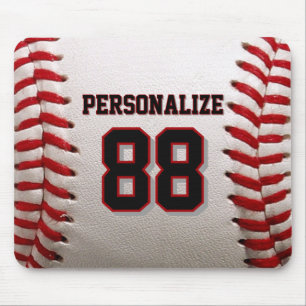 Klassischer Baseballstich mit individuellem Namen Mousepad