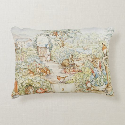 Klassischer Beatrix Potter Peter vom Kaninchen Dekokissen (Vorderseite)