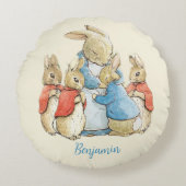 Klassischer Beatrix Potter Peter vom Kaninchen Rundes Kissen (Vorderseite)