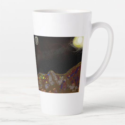 Klassischer Becher, 11 oz Moderne Kunst Milchtasse (Rechts)