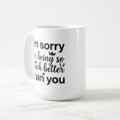 Klassischer Becher 15 oz - Kaffee und Sarkasmus ve Kaffeetasse (Vorderseite Links)