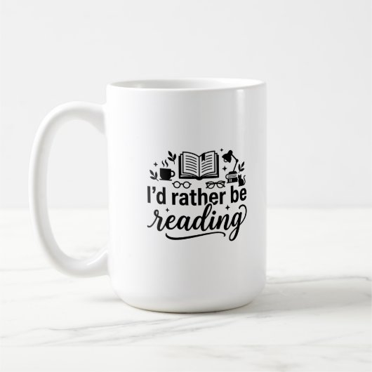 Klassischer Becher 15 oz: Lesegenuss für Introvert Kaffeetasse (Links)