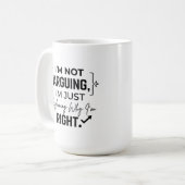 Klassischer Becher 15 oz Lustiges Rechtes Argument Kaffeetasse (Vorderseite Links)