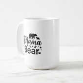 Klassischer Becher 15 oz - Zitat von Bear Mama Kaffeetasse (Vorderseite Links)