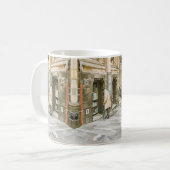 Klassischer Becher - 'Alte Bücher' Kaffeetasse (Vorderseite Links)