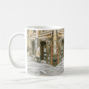 Klassischer Becher - 'Alte Bücher' Kaffeetasse