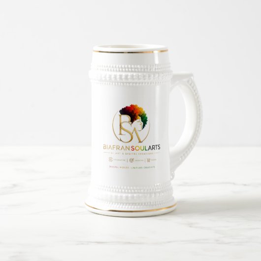 Klassischer Becher Bierglas (VorderseiteRechts)