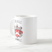 Klassischer Becher Byrne Nachname und Schild Kaffeetasse (Vorderseite Links)