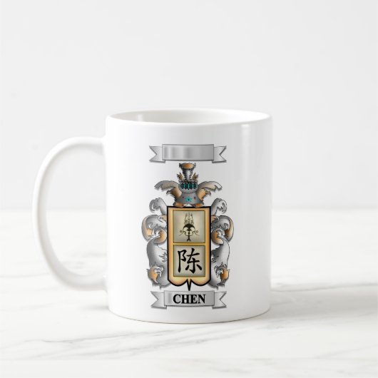 Klassischer Becher Chen Nachname und Schild Kaffeetasse (Links)