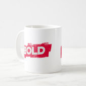 Klassischer Becher Fette Typografie Kaffeetasse (Vorderseite Links)