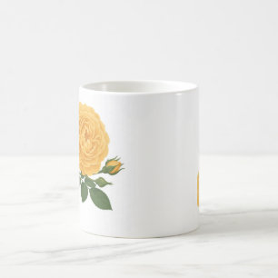 Klassischer Becher – Florale Serie gelbe Rose Bech Verwandlungstasse