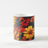 Klassischer Becher Gelb Orange Gänseblümchen Flora Kaffeetasse (Mittel)