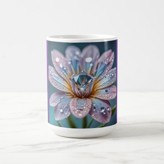 Klassischer Becher (Glänzende Blume-11) Kaffeetasse (Mittel)