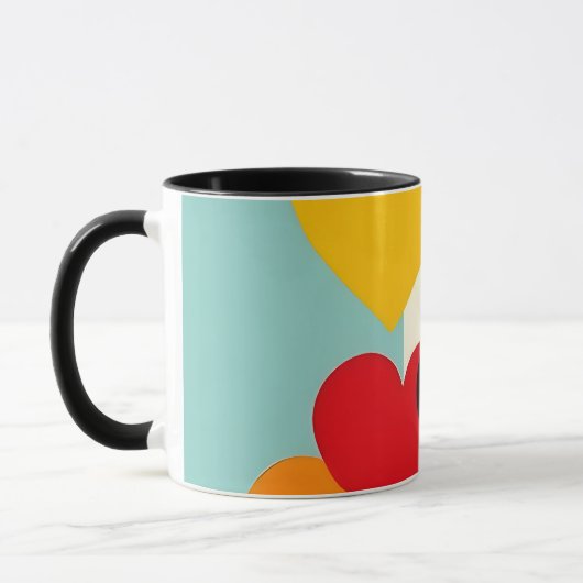 Klassischer Becher Herz Design Tasse (Links)