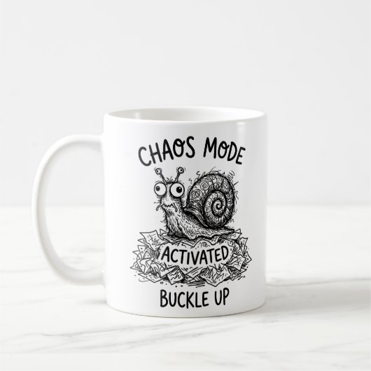 Klassischer Becher - Langsame Schnecke Sarkastisch Kaffeetasse (Links)