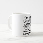 Klassischer Becher Lustiger Fawn Energetischer Spr Kaffeetasse (Vorderseite Links)