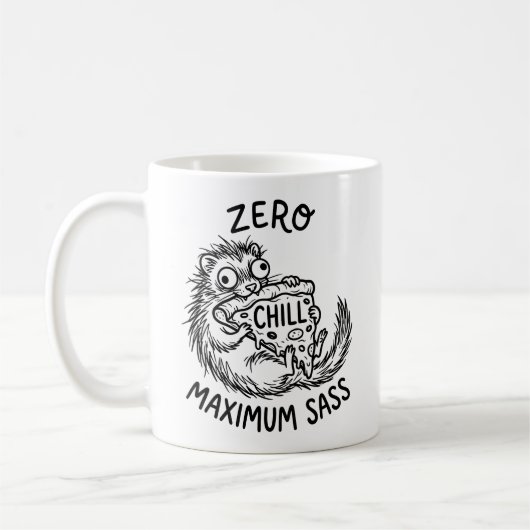 Klassischer Becher Lustiger Frettchen-Zitat-Kaffee Kaffeetasse (Links)