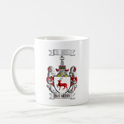 Klassischer Becher McCarthy Nachname und Schild Kaffeetasse (Links)