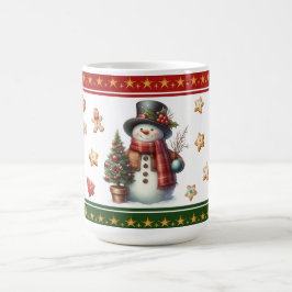 Klassischer Becher mit Schneemann und Weihnachtske Kaffeetasse